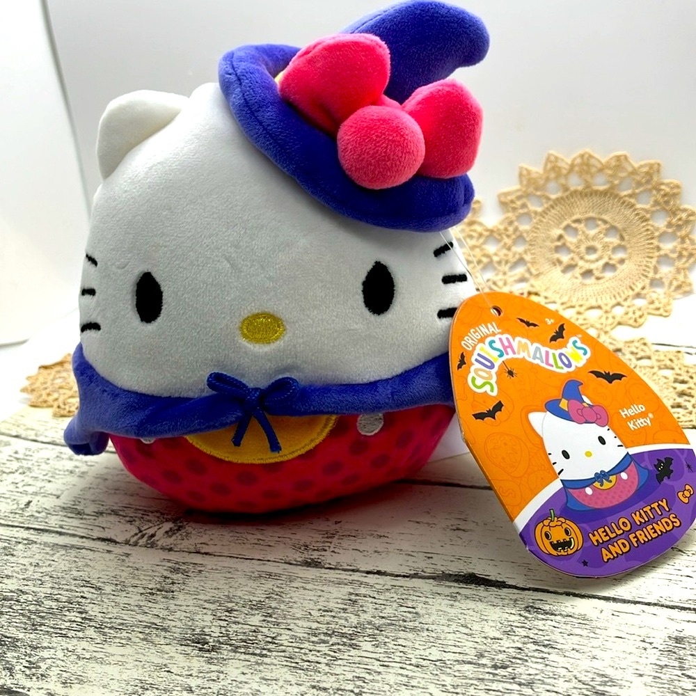 Squishmallows hello kitty witch stuffed plush toy 5” new with tags